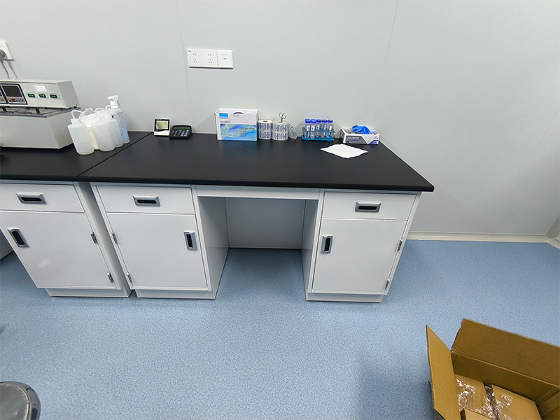 full steel height adjustable lab bench